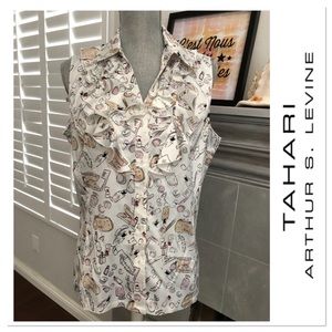 Tahari sleeveless blouse
